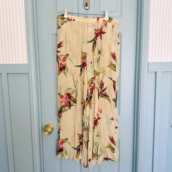 Alembika Artful Home Women’s Floral Wide Leg Punto Pants - Picture 1 of 8